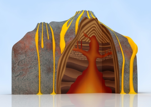 火山灰 岩浆 活火山 火山喷发_641776407作品_场景科幻场景_cg模型网