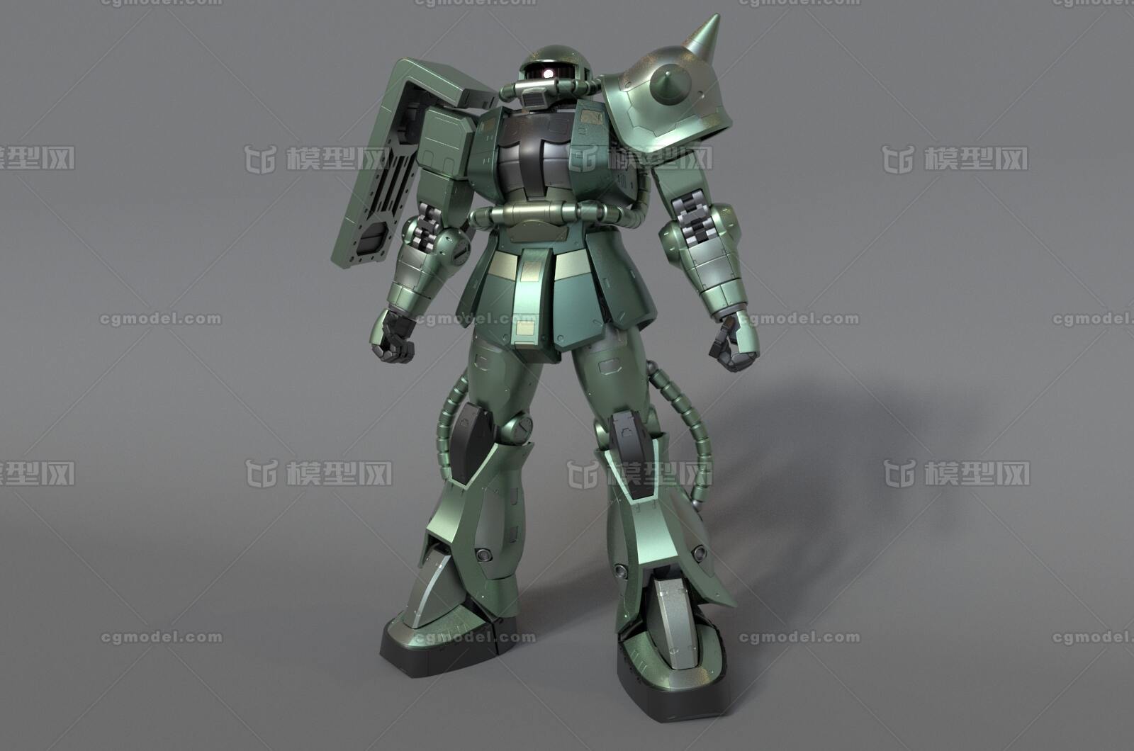 【机动战士高达】 扎古模型-机器人／机甲模型库-Maya(.ma/.mb)模型下载-cg模型网