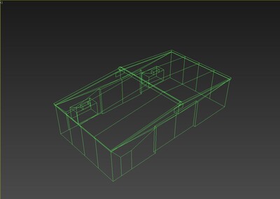 手绘 低模 铁皮屋 厂房 车房 飞机房 库房 建筑 房屋