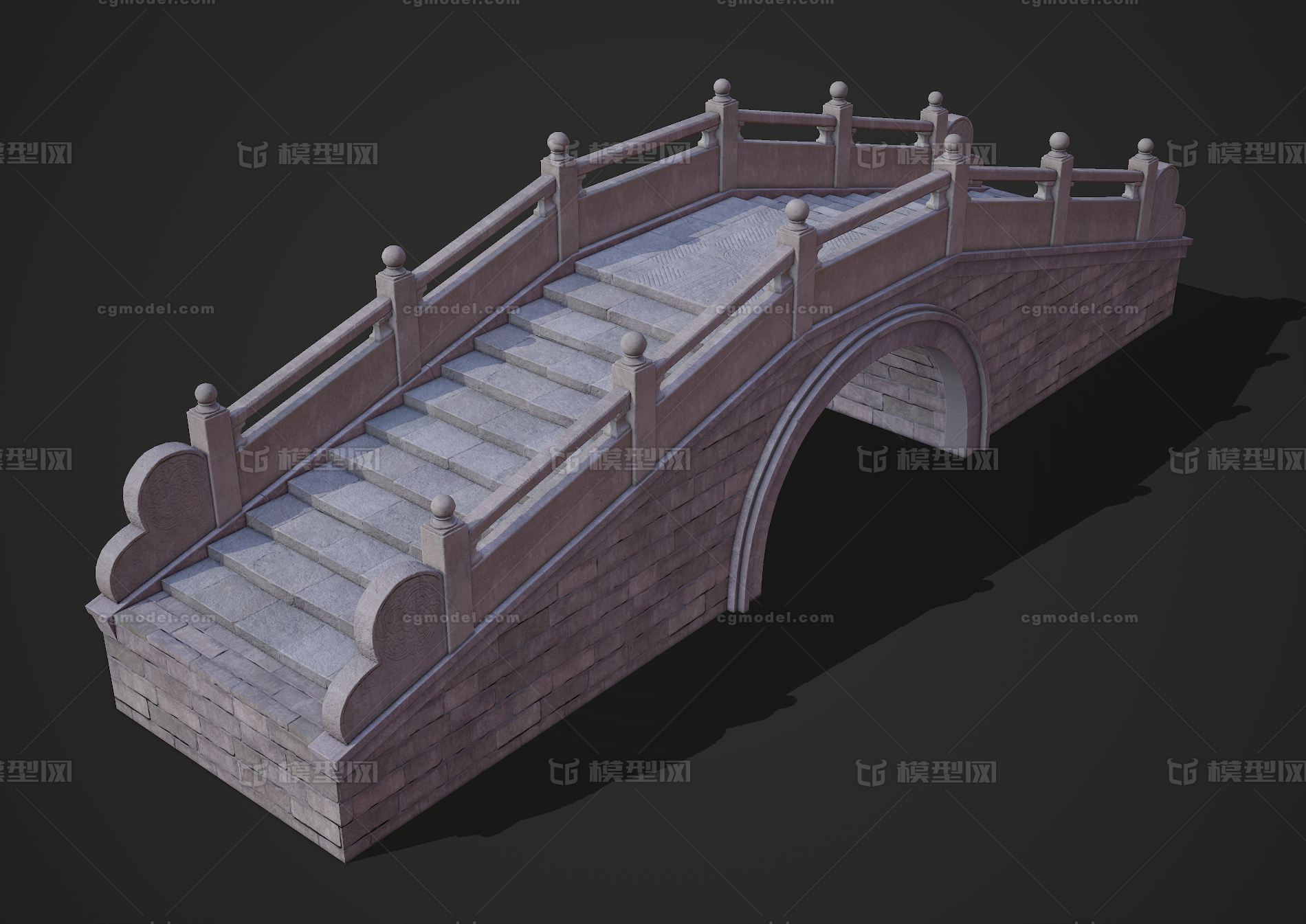 次世代 古桥 古代拱桥 赵州桥 桥 石桥_Joker2020作品_场景场景部件_cg模型网