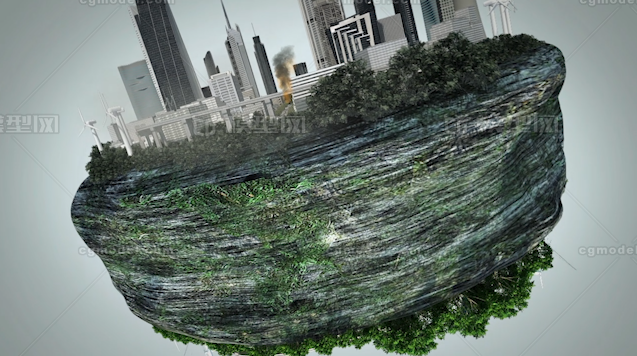 上下城 城市 概念城市  悬浮城市 城市片尾 楼群 科技城市 科幻城市