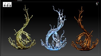 3d打印-浪花-园林小品-景_yishuoyuyan作品_雕塑/文物其他_cg模型网