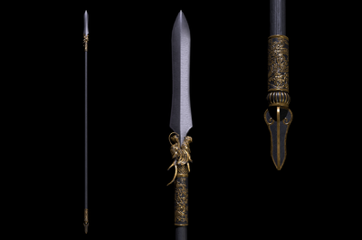 pbr写实长矛 长枪 龙头枪 长兵器