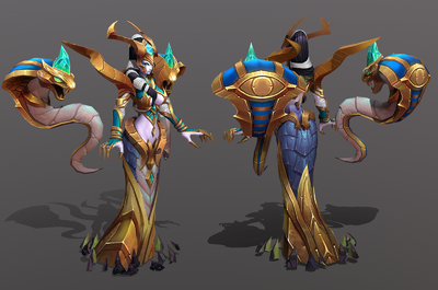 写实女蛇王 蛇精 女王 游戏boss角色模型