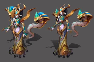 写实女蛇王 蛇精 女王 游戏boss角色模型