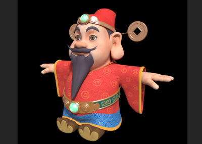 可爱卡通人物福神.官老爷