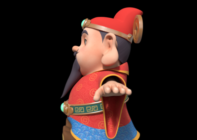 可爱卡通人物福神.官老爷