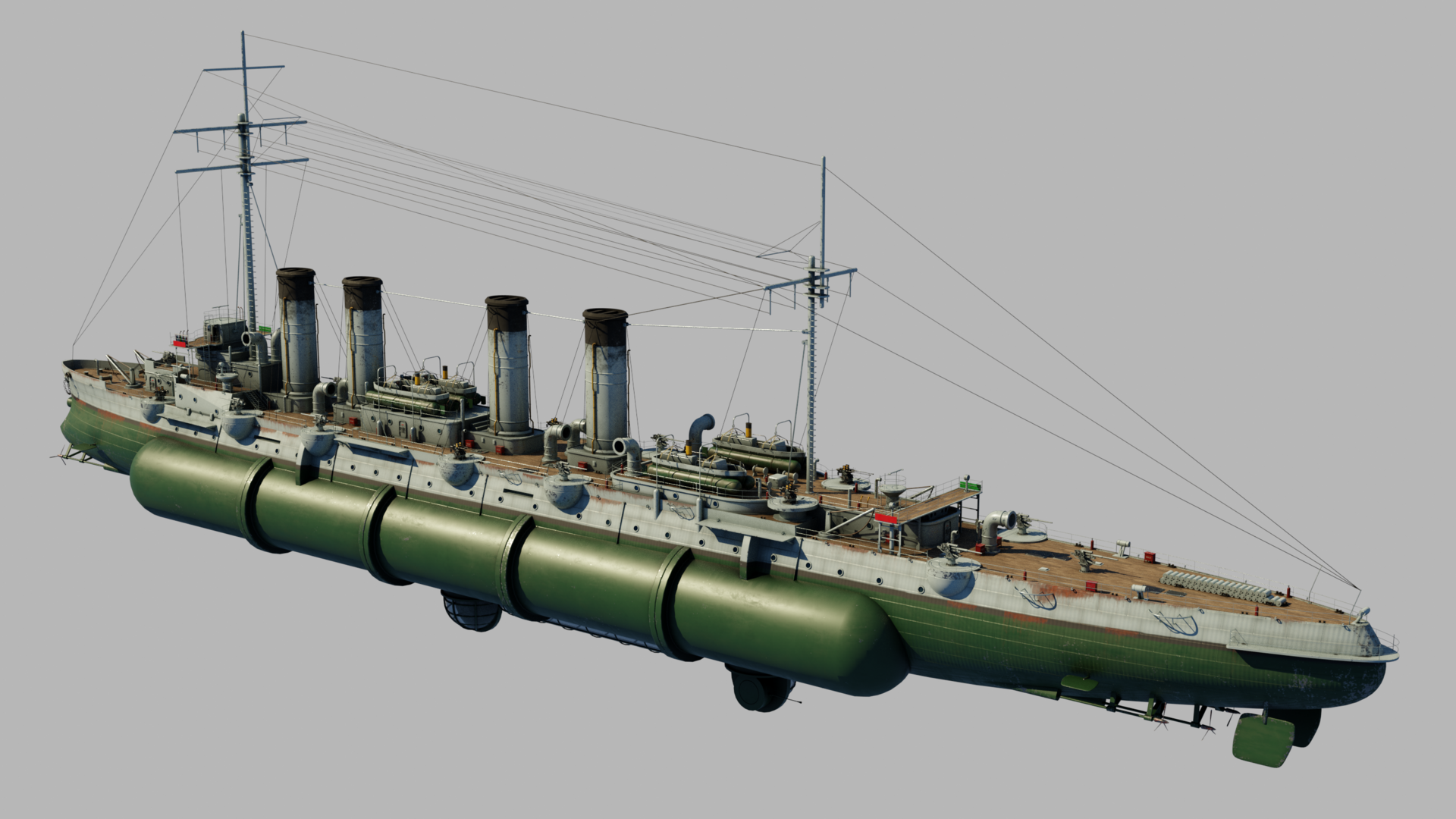 蒸汽朋克战舰浮空图片