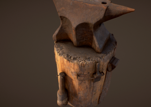 写实 铁匠 铁砧 铁板 道具 部件 游戏 次世代 生锈 pbr 锻造 打造