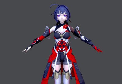 卡通  阿修罗 女武神  动漫 二次元风格 女角色 战甲女孩