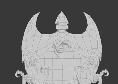 手绘游戏模型游戏道具盾牌