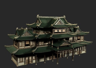PBR 古代城市建筑模型-古代场景模型库-3ds Max(.max)模型下载-cg模型网