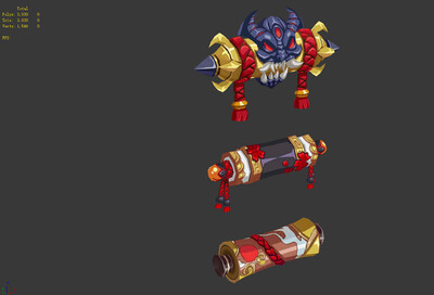 q版 卡通 卷轴 画轴 背包 法宝 法器 ui 图标 二次元 日韩风 手绘道具