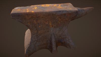 写实 铁匠 铁砧 铁板 道具 部件 游戏 次世代 生锈 pbr 锻造 打造