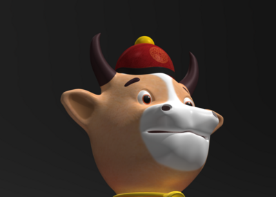 牛,牛年吉祥物,十二生肖,卡通牛,q版牛