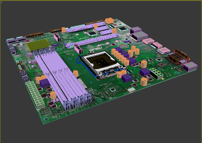 电子电器 电脑主板 pc_jerry_文杰作品_电子电器电路板_cg模型网