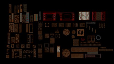 各种中式雕花模型-古代场景模型库-3ds Max(.max)模型下载-cg模型网