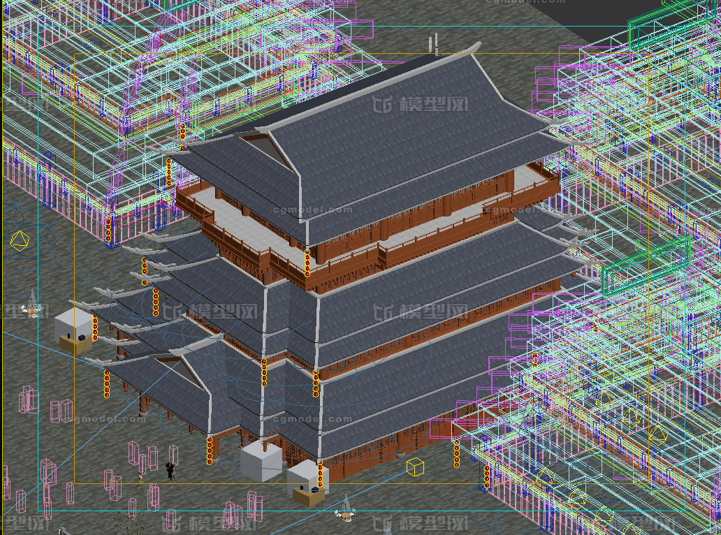 古建 古代建筑模型-历史建筑模型库-FBX(.fbx)模型下载-cg模型网