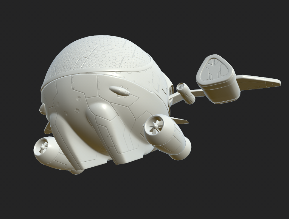 可爱科幻宇宙小飞船.未来登陆艇,侦察机,战机.pbr贴图