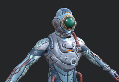 pbr 写实 太空战甲 星际宇航服 scifi 次世代 太空衣 太空服