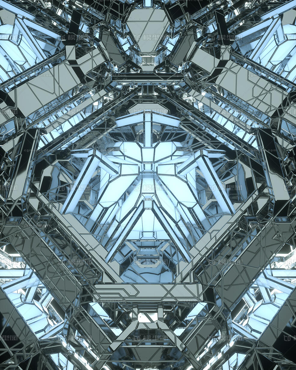 科幻机械场景创意场景3d工程文件