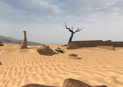 沙丘 荒原 矮山 山地 地形 风沙_szx0317作品_场景自然场景_cg模型网