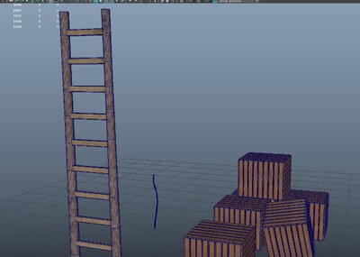 梯子 箱子 绳子工具道具 _诗盛长安作品_生活用具五金工具_cg模型网