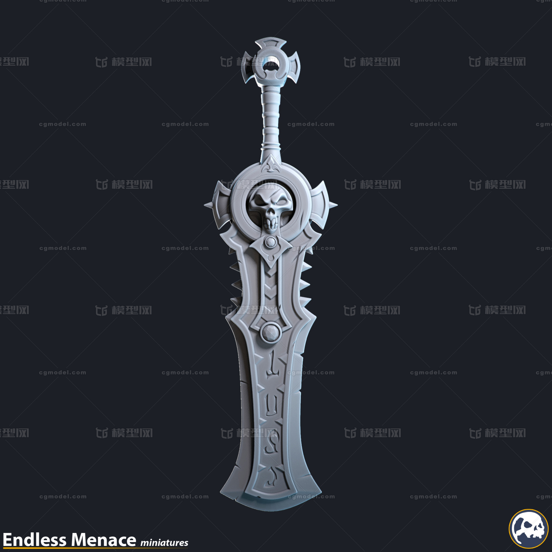 大砍刀,,_434679117作品_武器冷兵器_cg模型网