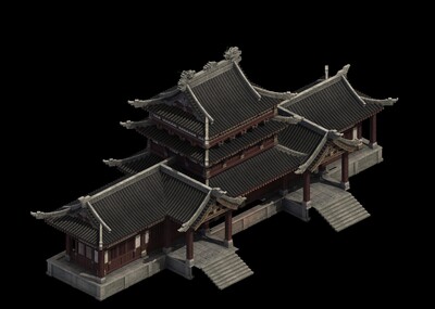 3转2场景 页游场景模型-古代场景模型库-3ds Max(.max)模型下载-cg模型网