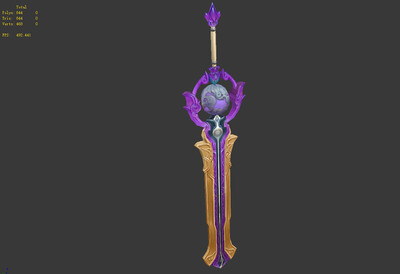 紫金飞剑 玉剑 法宝 法器 武器 兵器 神兵 手绘次世代