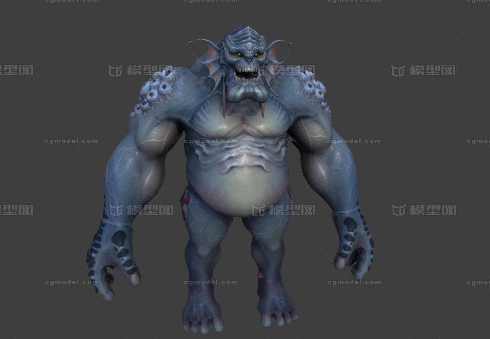 恶魔 水鬼 简模 水妖 怪兽 _bunny2020作品_人物异形怪物_cg模型网
