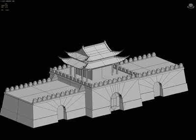 古代城牆 城門樓 護城牆 高牆古城 大門 古建築 城池 虛擬現實次世代