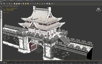 城门 城墙模型-古代场景模型库-3ds Max(.max)模型下载-cg模型网