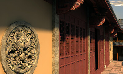 寺院 大雄宝殿 厢房