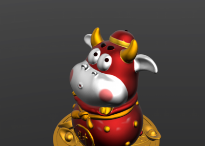 牛年 牛 福袋 吉祥物 _410447758作品_动物哺乳_cg模型网