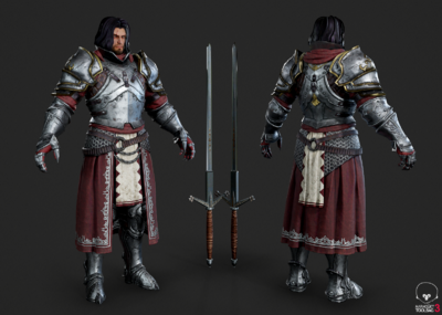 pbr 古代歐洲中世紀 將軍 武士 領主_c5銀河作品_人物男人_cg模型網