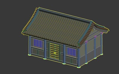 厢房三开 建筑 建筑模型 中式建筑 古建筑 古建模型 中式古建模型