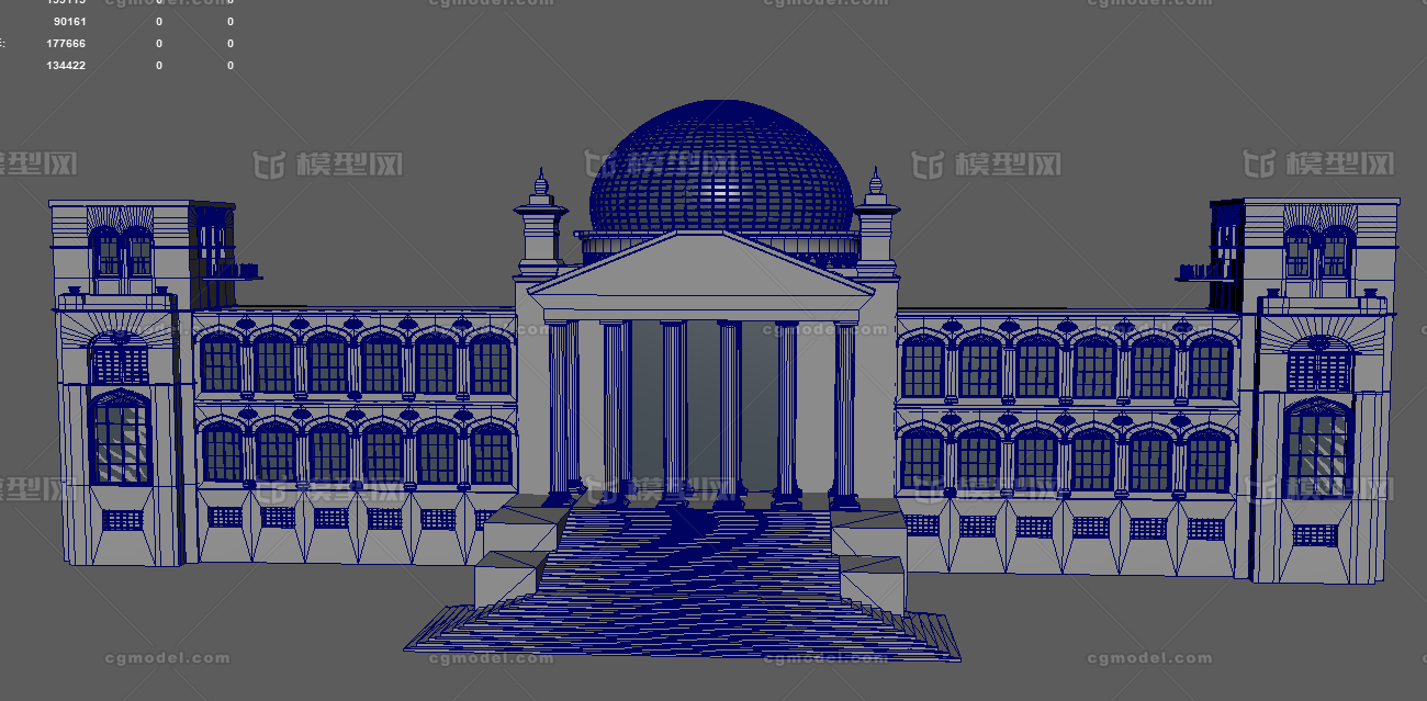 美国国会大厦_高露洁huang作品_建筑历史建筑_cg模型网