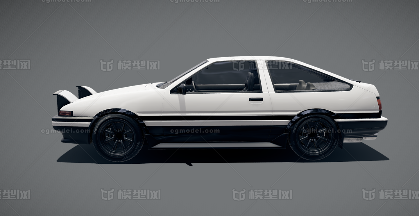 头文字d Ae86 轿车 Cg模型网 Cgmodel 三维设计师交流互动平台 专注多品类3d模型下载 原创作品分享 软件学习