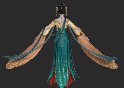 PBR美女 古代长裙美人模型-女人模型库-3ds Max(.max)模型下载-cg模型网