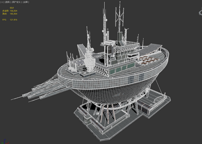 次时代科幻建筑 科幻电影建筑模型 诺亚方舟 宇宙飞船 科幻航空母舰