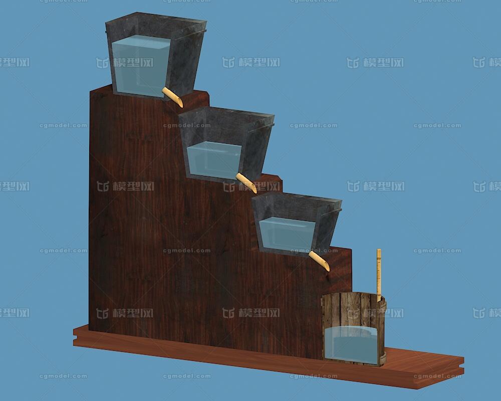 泄水钟 刻漏 漏壶 泄水型 古代时间计量_szx0317作品_雕塑/文物文物器皿雕塑/文物文物器皿_cg模型网