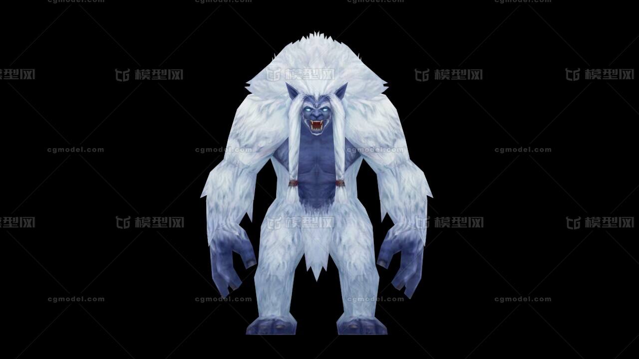 长毛怪 白猿 猿人 雪人怪_dashi333作品_人物异形怪物_cg模型网