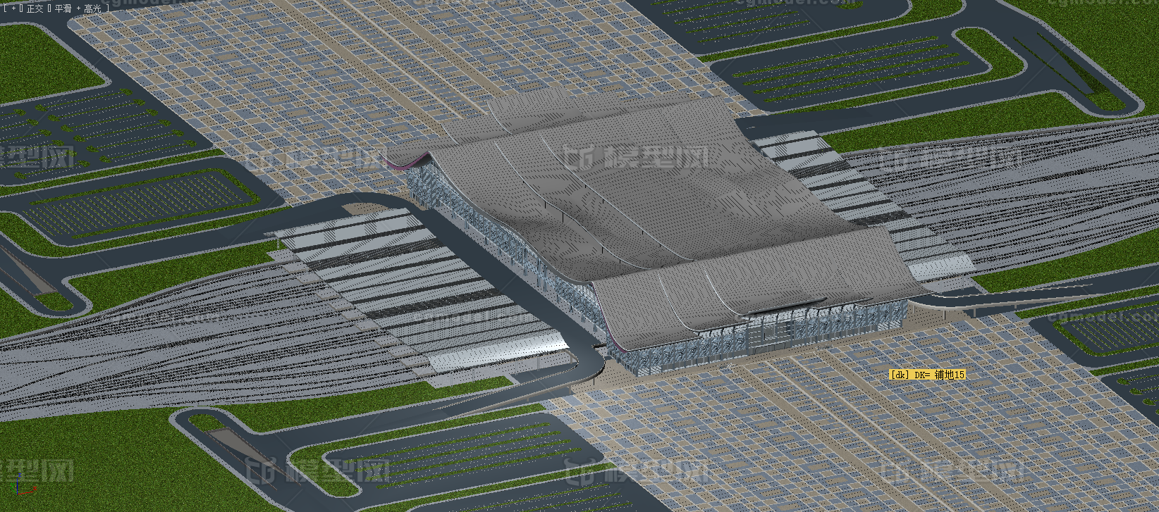 高铁站高铁站模型建筑建筑模型高铁