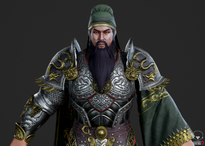 pbr 三国关羽 关二爷 义薄云天 武将 将军 盔甲 铠甲 偃月刀