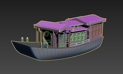 画舫 船 古代船 船 画舫模型