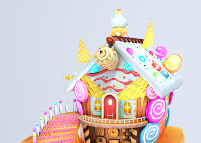 卡通小屋,糖果屋,食品屋,小屋,美陈卡通小屋