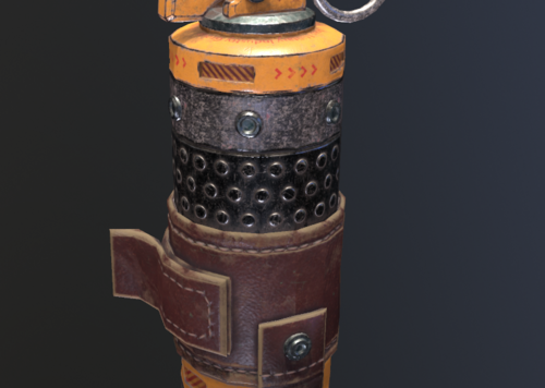 次时代 pbr 手榴弹 赛博 朋克 蒸汽 手雷 炸弹 烟雾弹 催泪弹