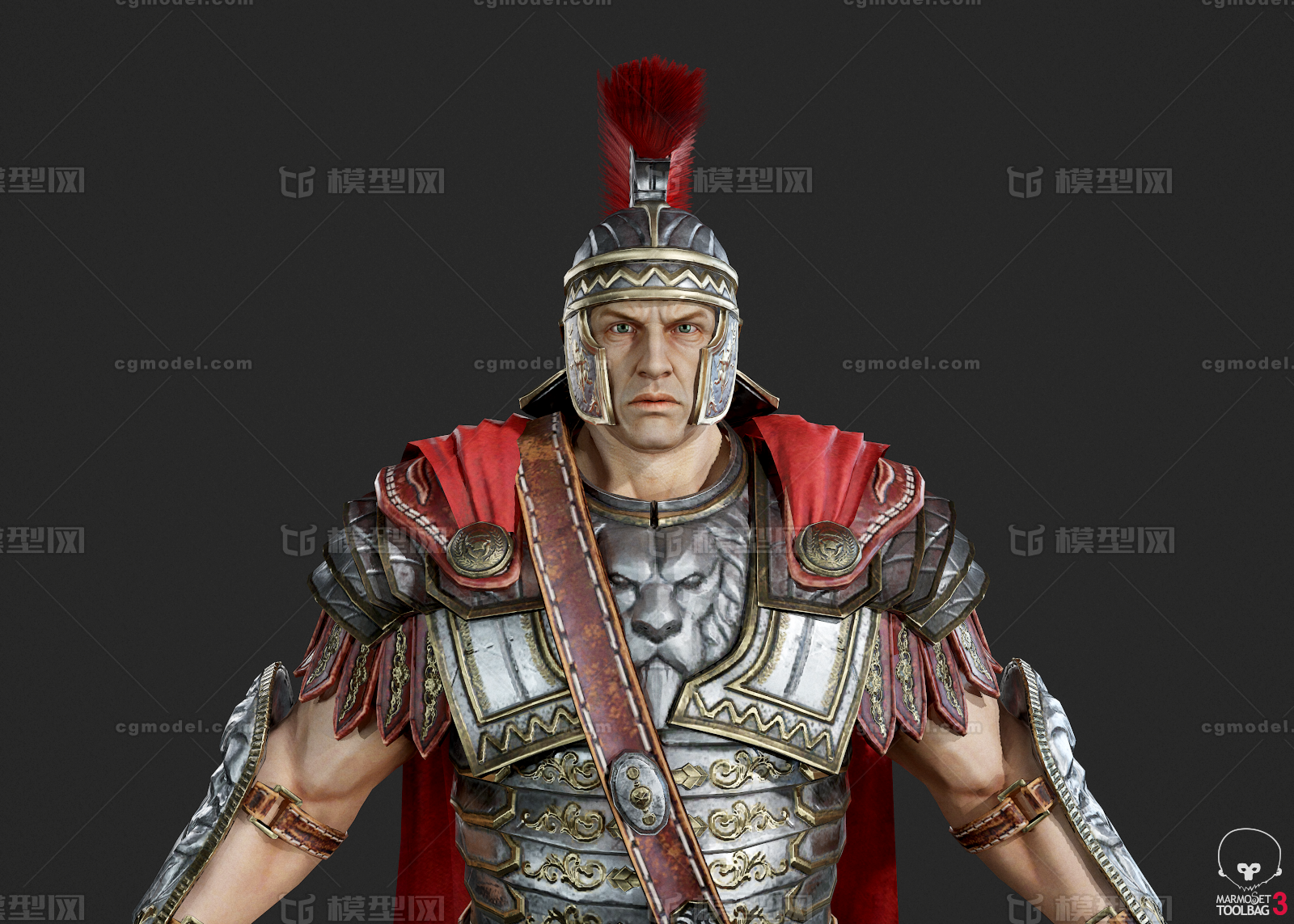 pbr 凯撒大帝 罗马皇帝 古代罗马将军 士兵 战士 罗马风格盔甲 铠甲