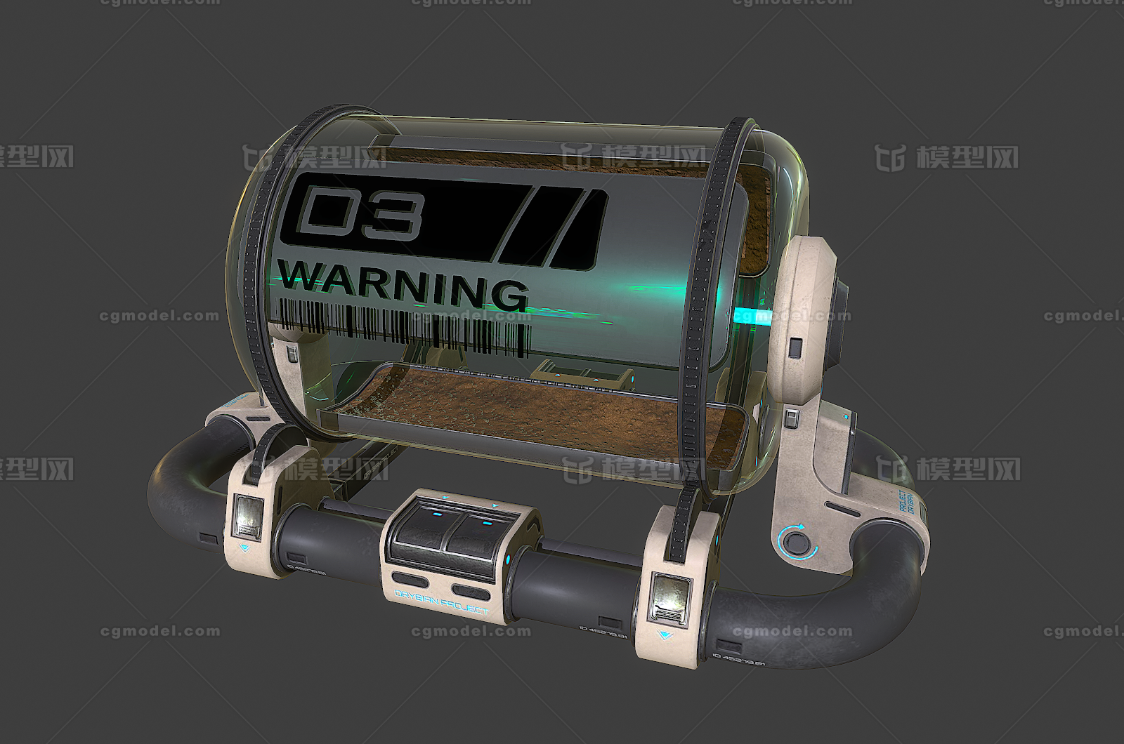 162 pbr次世代 生物培养皿 生物舱 实验舱 太空 火星 植物 赛博朋克